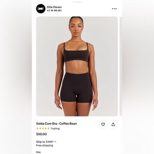 Elite Eleven Soléa Core Bra and Shorts Set - Brown